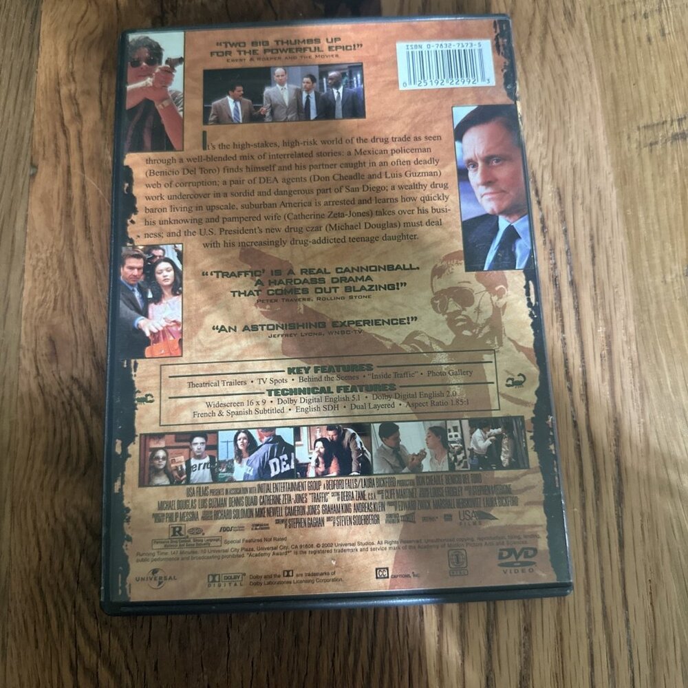Traffic Dvd Tested Working Rated R Action Drama - Picture 2 of 5